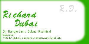 richard dubai business card